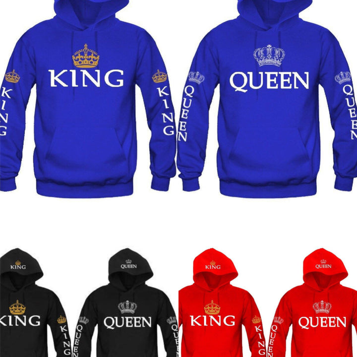 Blue King & Queen Hoodies