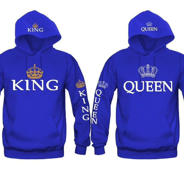 Blue King & Queen Hoodies